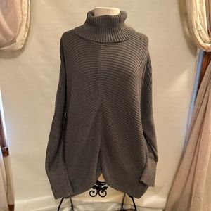 Rachel Zoe XL cowl neck oversized grey sweater. Like new!